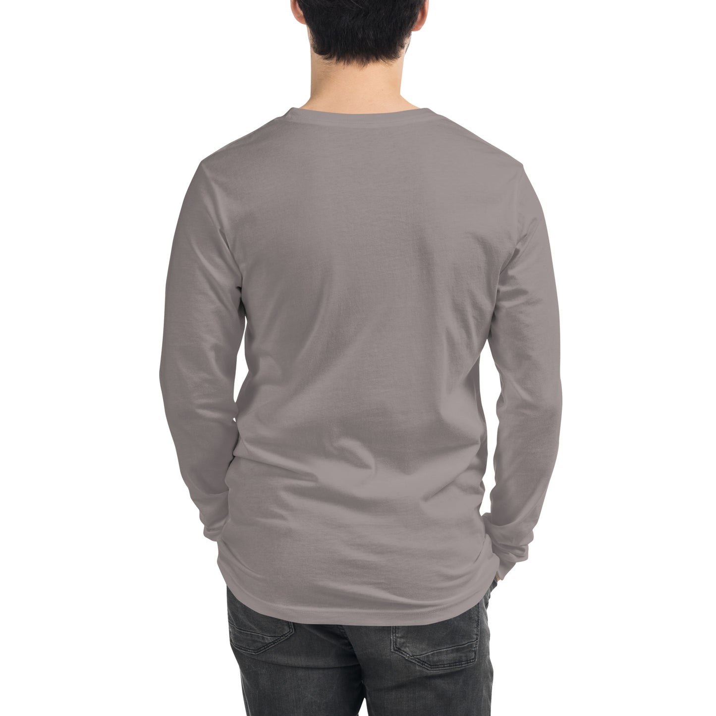 Unisex White Logo Long Sleeve Tee