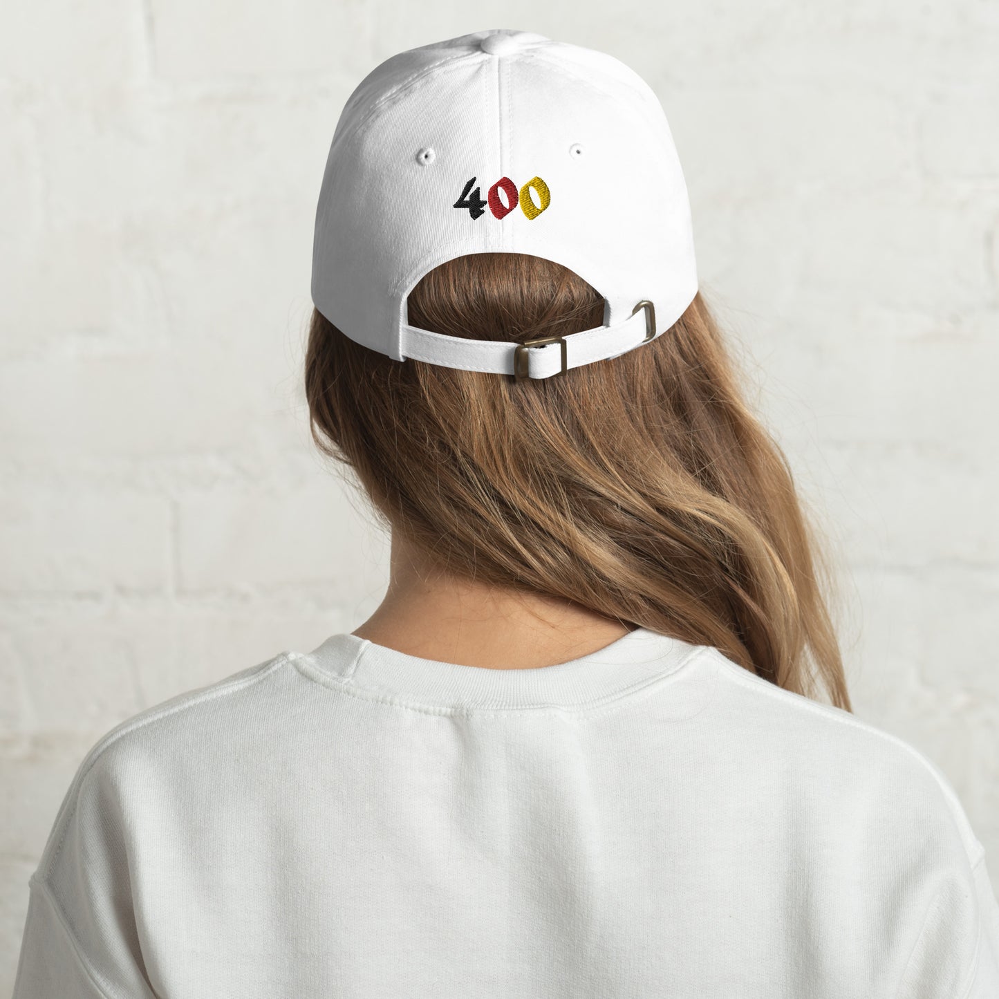 WHITE 400 X YG HIVE DAD HAT