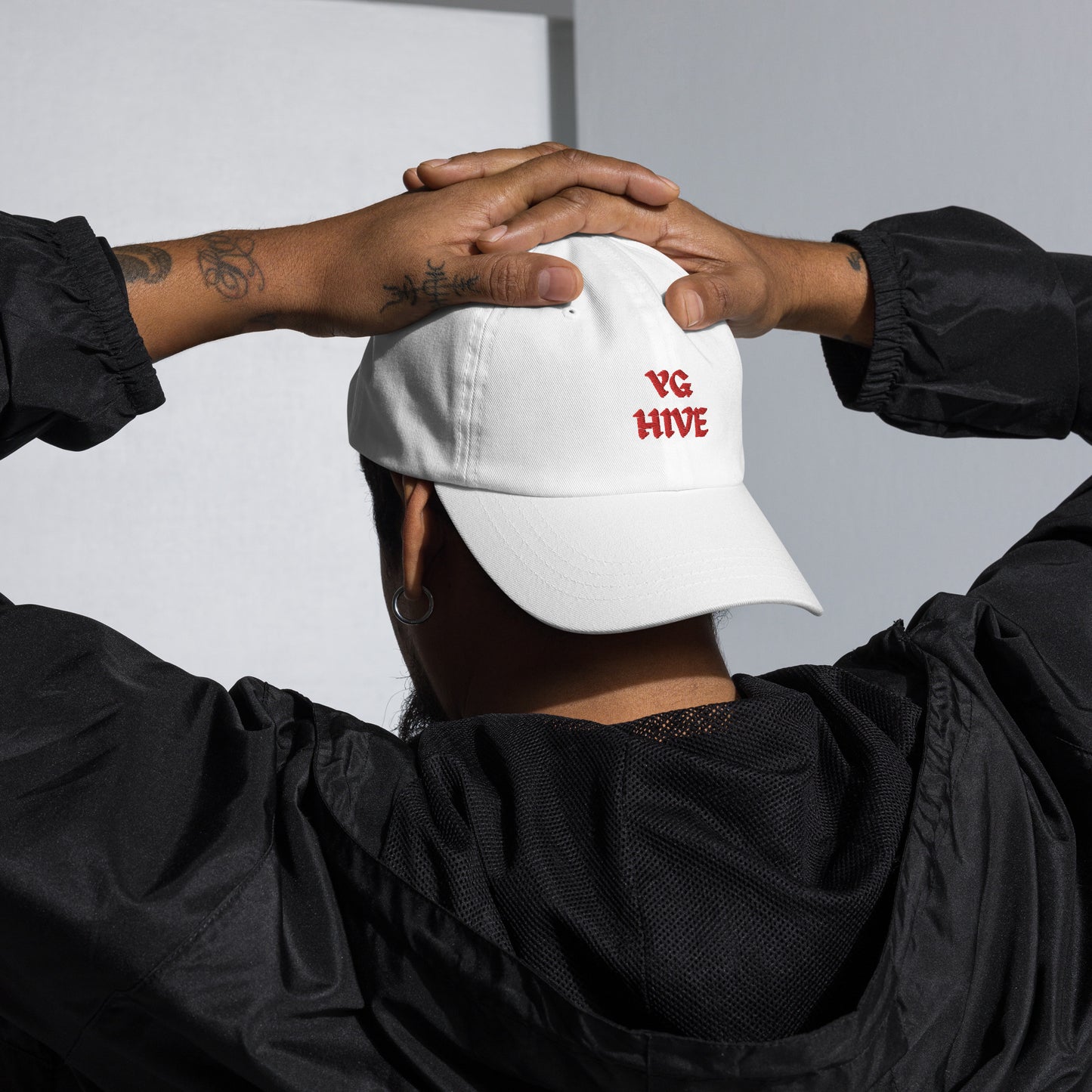 WHITE 400 X YG HIVE DAD HAT