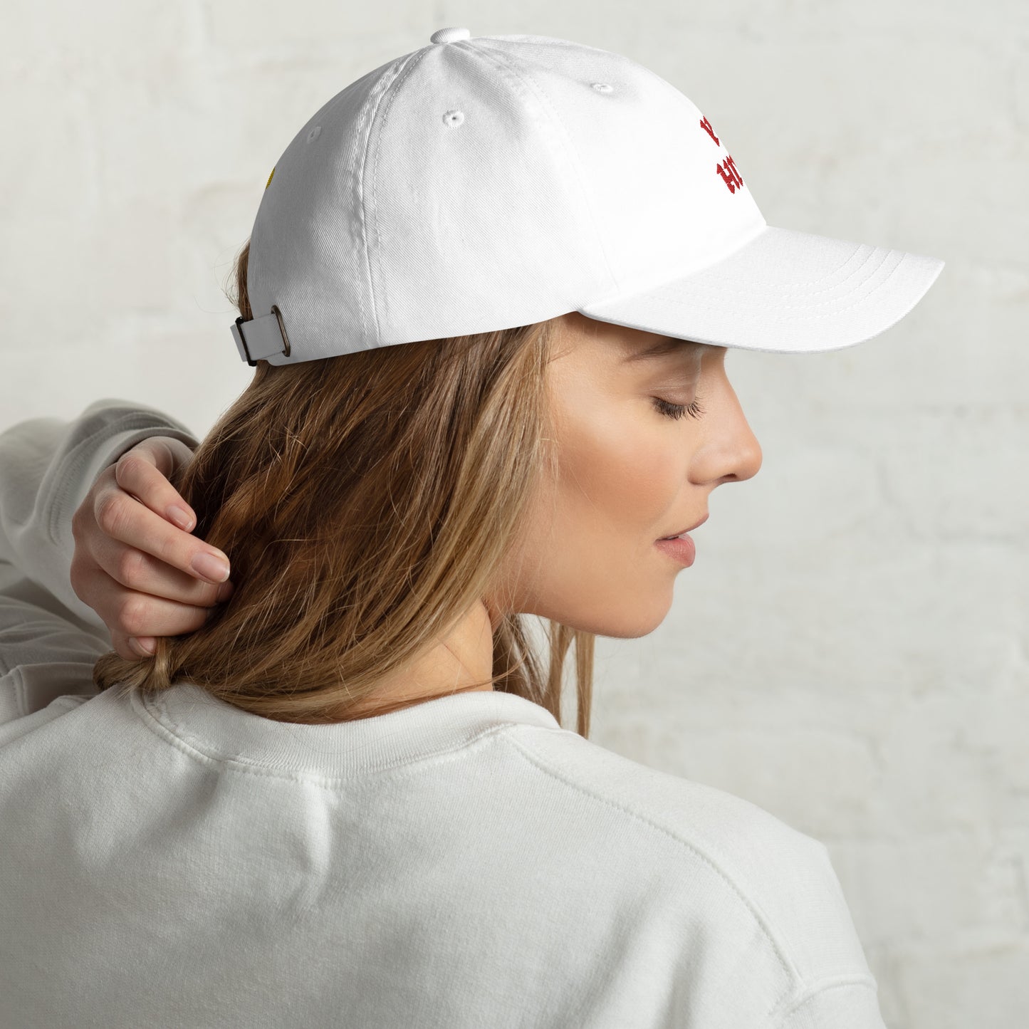 WHITE 400 X YG HIVE DAD HAT