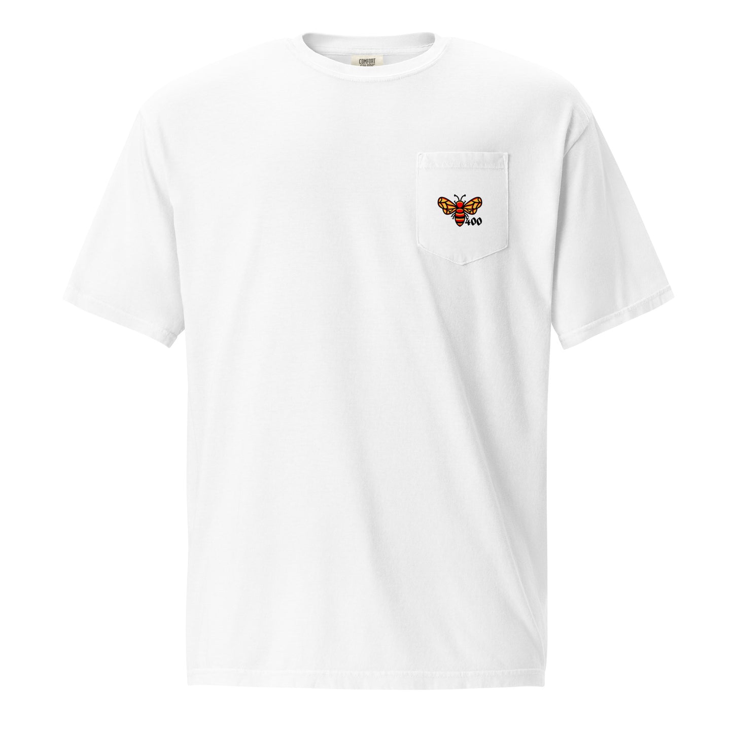 WHITE 400 x YG HIVE BUMBLE BEE POCKET TEE